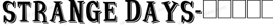 Strange Days字体转换